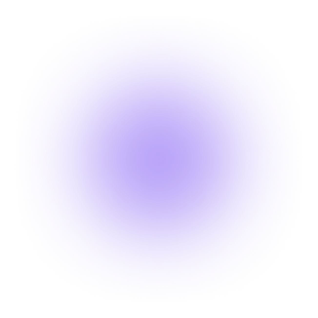 A glowing, circular blue and purple gradient with soft, fuzzy edges against a black background, creating a vibrant, luminous halo effect.