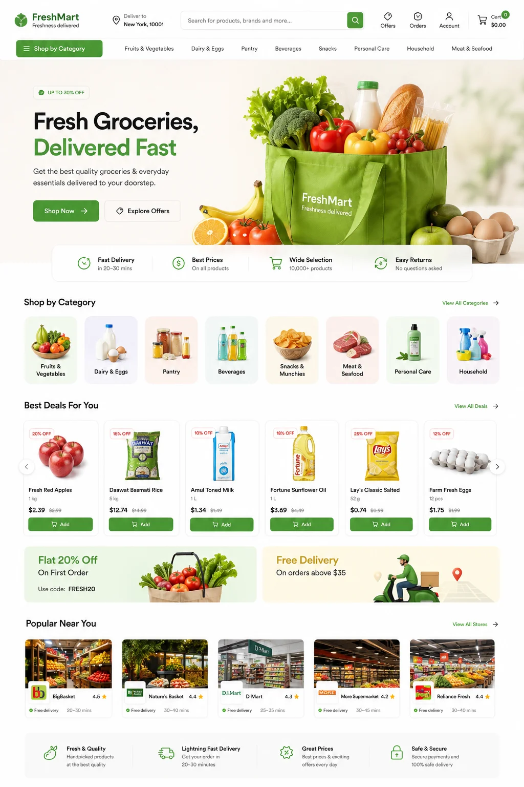 FreshMart grocery delivery