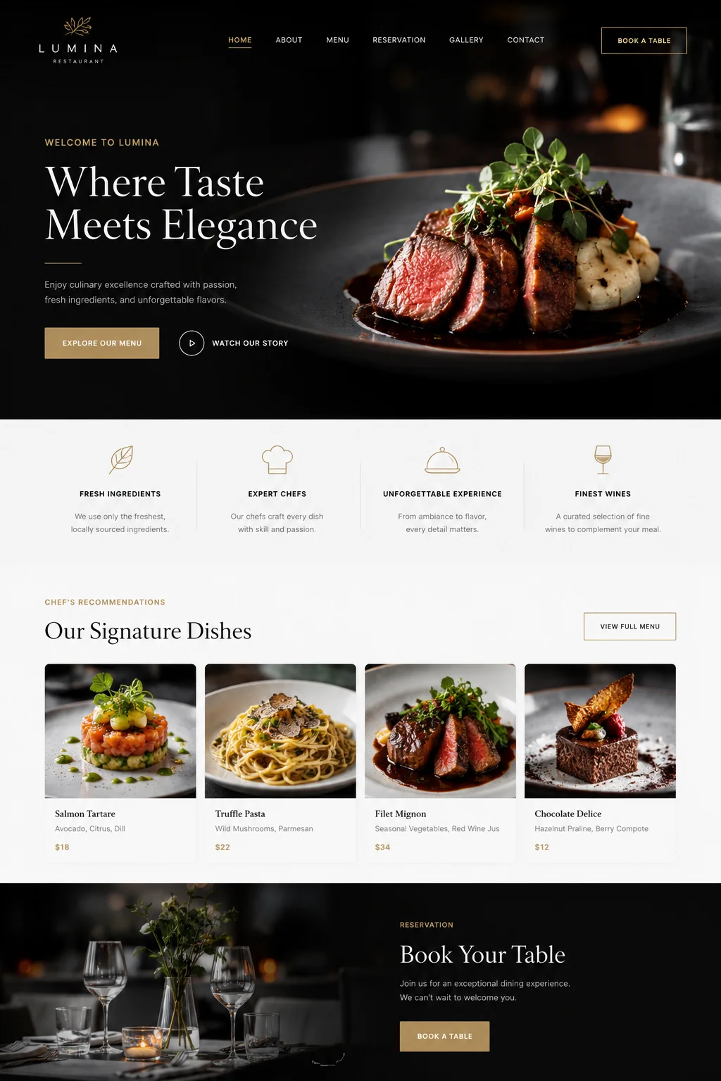 Restaurant website